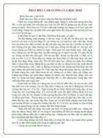 Phát biểu cảm tưởng của HS lớp 5 ra trường