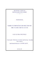 Nghiên cứu thiết kế máy bón phân viên nén Phục vụ cho canh tác cây cói