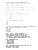 câu hỏi tìm hiểu truyền thống Đội TNTP