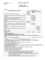 Ma trận+Đề+Đáp án HKII tin 6