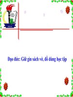 Giữ gìn sách vở, đồ dùng học tập