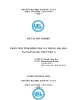 phân tích tình hình cho vay trung, dài hạn tại ngân hàng tmcp việt á