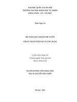 Bài toán quy hoạch phi tuyến với kỹ thuật phân rã và ứng dụng 
