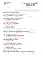 ĐỀ THI LICH SU ĐIA LI    KHỐI 4