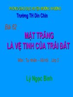 Mặt trăng mặt trời  TNXH lớp 3