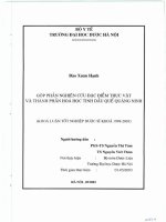 Góp phần nghiên cứu đặc điểm thực vật và thành phần hóa học tinh dầu quế quảng ninh
