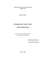 Ổn định hầu chắc chắn đối với hệ MJLS