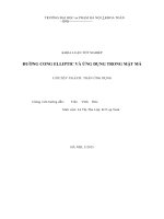 Khoá luận tốt nghiệp đường cong elliptic và ứng dụng trong mật mã 
