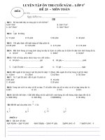ĐỀ ÔN TOÁN CUỐI HK II MÔN TOÁN 5