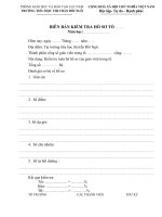 Biên bản kiểm tra hồ sơ giáo viên