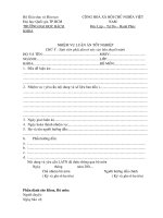 Thiết kế hệ thống xử lý nước thải tinh bột mỳ