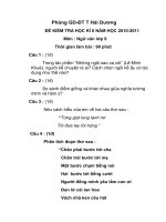 ĐỀ THI HỌC KÌ II MÔN VĂN TỈNH HẢI DƯƠNG