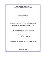 nghiên cứu một số đặc điểm bệnh lý chủ yếu của bện cúm gia cầm
