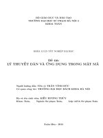 Lý thuyết dàn và ứng dụng trong mật mã