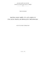 Luận văn thạc sĩ toán phương pháp nhiễu của nửa nhóm và ứng dụng trong mô hình quần thể sinh học