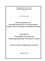 Một số giải pháp quản lý hoạt động dạy học môn Tư tưởng Hồ Chí Minh ở trường Trung cấp Việt Khoa Thành phố Hồ Chí Minh