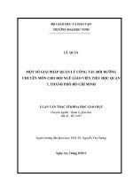 Một số giải pháp quản lý công tác bồi dưỡng chuyên môn cho đội ngũ giáo viên tiểu học quận 7, thành phố Hồ Chí Minh