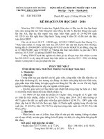KẾ HOẠCH năm học 2015 2016