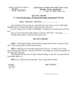 QĐ Xét hoàn thành chương trình TH và biên bản xét HTCT TH