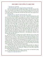 Phát biểu của HS lớp 5 ra trường