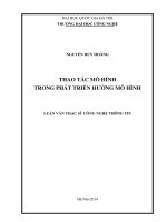 Thao tác mô hình trong phát triển hướng mô hình