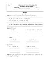 Đề thi HSG lớp 2 môn Toán có HD chấm