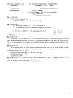 ĐỀ THI VÀ ĐÁP ÁN VÀO 10 CỦA CÁC TỈNH THÀNH (2011)