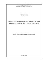 Nghiên cứu và xây dựng hệ thống xác định khuôn mặt chung nhất trong tập ảnh số