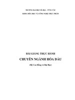 bài giảng thực hành hóa dầu