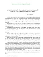 KẾT QUẢ NGHIÊN cứu xâm NHẬP mặn PHỤC vụ PHÁT TRIỂN KINH tế   xã hội ĐỒNG BẰNG SÔNG cửu LONG 