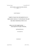 Nghiên cứu khả năng tổng hợp dẫn xuất n (benzyliđen) chitosan và thăm dò khả năng hấp thụ thuốc nhuộm hoạt tính của nó
