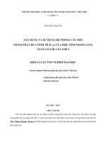 Khoá luận tốt nghiệp xây dựng và sử dụng hệ thống câu hỏi nhằm phát huy tính tích cực của học sinh trong giải toán có lời văn lớp 5