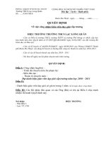 Mẫu quyết định công nhận GV dạy giỏi cấp trường