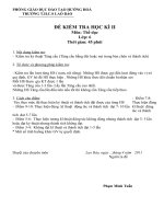 ĐE KIEM TRA  MON THE DUC ( KHOI 6 HKII)