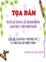 GIÁO DỤC CHO PHỤ NỮ VÀ TRẺ EM GÁI THIỆT THÒI