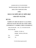 Nghiên cứu một số chuẩn và các phần mềm mã nguồn mở liên quan video conference và mobile video conference