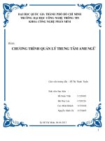 chương trình quản lý trung tâm anh ngữ