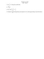 Đề kiểm tra 15 phút Toán