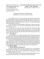 Kế hoạch thí điểm thực hiện giảng dạy tiếng Anh tiểu học 2011 2012