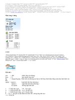 Code thời tiết và tỷ giá vàng