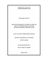 Một số giải pháp quản lý hợp tác đào tạo giữa các trường trung cấp nghề với doanh nghiệp ở tỉnh Kiên Giang