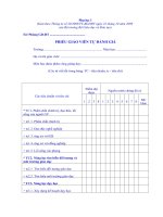 Mẫu đánh giá Giáo viên (Kèm theo công văn chuẩn HT, GV THCS 2011)