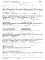 Đề thi thử ĐH lần 2 môn Vật lý