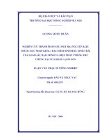 nghiên cứu thành phần sâu mọt hại nguyên liệu thuốc bắc nhập khẩu; đặc điểm sinh học, sinh thái của loài gây hại chính và biện pháp phòng trừ chúng tại cửa khẩu lạng sơn