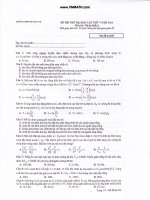 Đề thi thử đại học lần 5 THPT Đào Duy Từ Hà Nội