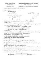 Đề thi và đâp án thi HK 2 môn toán lơp 11 năm 2010   2011
