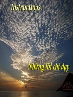 NHỮNG LỜI CHỈ DẠY CỦA THIÊN CHÚA