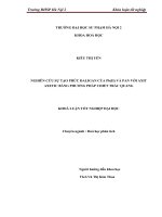 Nghiên cứu sự tạo phức đaligan của Pb(II) và pan với axit axetic bằng phương pháp chiết trắc quang