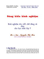 Kinh nghiệm rèn chữ viết cho học sinh lớp 5