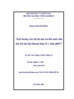 ảnh hưởng của chế độ hàn nổ đến tính chất liên kết hai lớp bimetal thép 35 + thép шх15